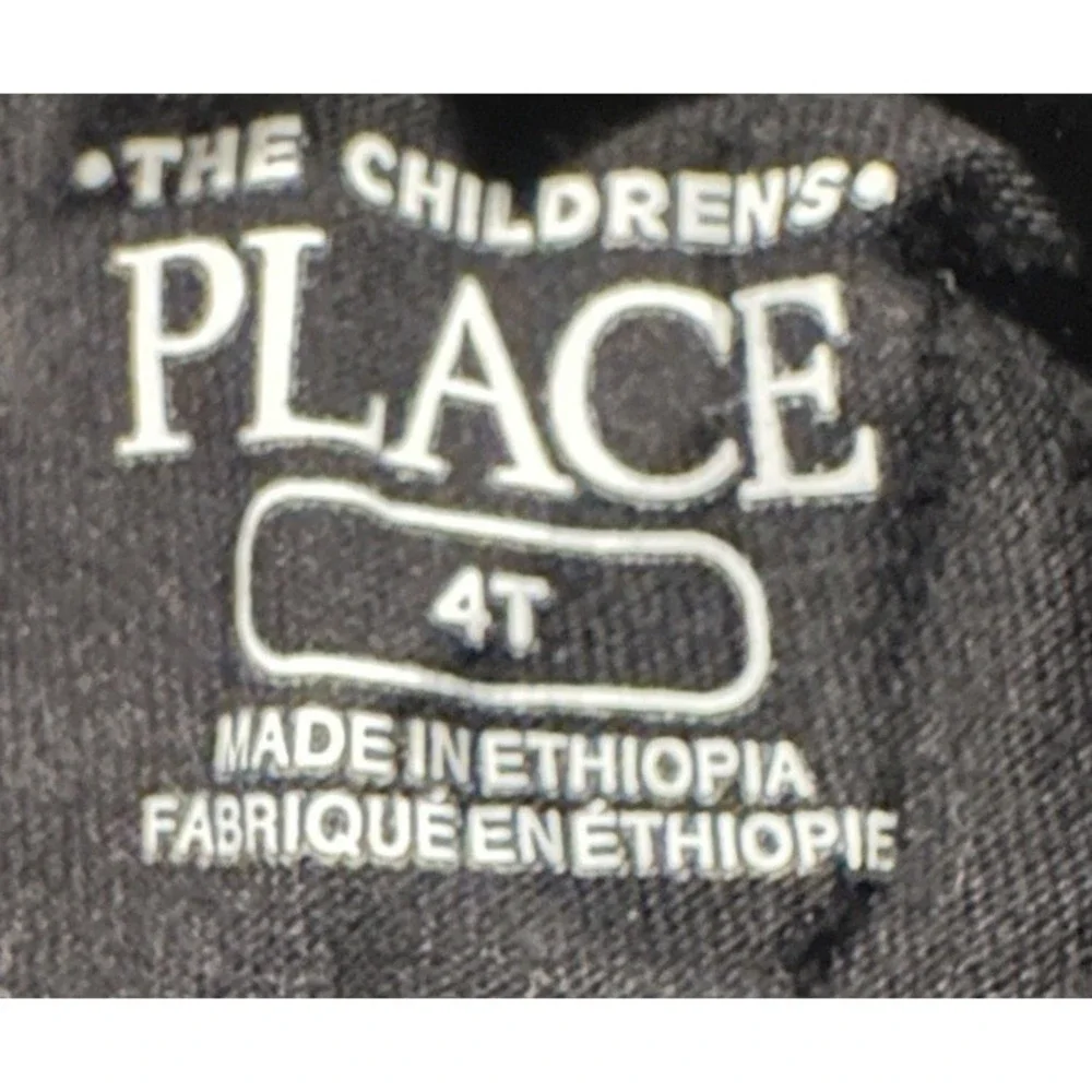The Children's Place Boys Black Tee Size 4T The‎ Birthday Dude Graphic Tee
